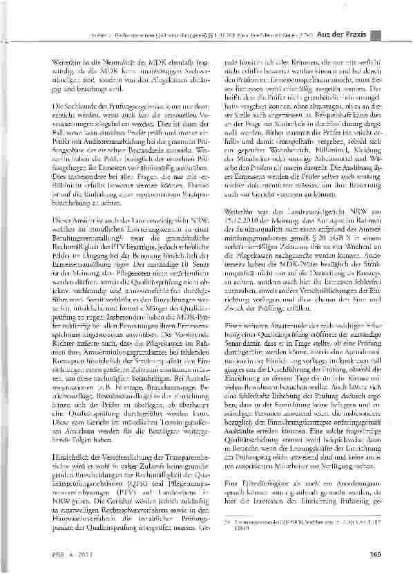Vorschauseite 3: Die Bausteine einer Qualitätsprüfung gemäß §§ 114f. SGB XI und ihre Ecken und Kanten (2. Teil)