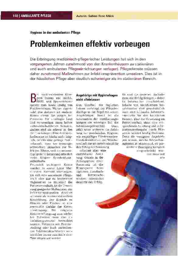 Vorschauseite 1: Problemkeimen effektiv vorbeugen