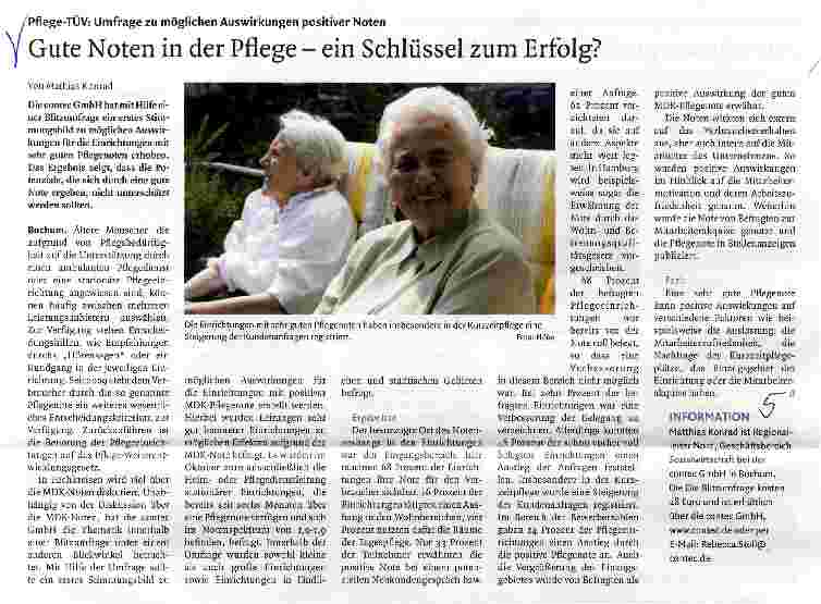 Vorschauseite 1: Gute Noten in der Pflege - ein Schlüssel zum Erfolg?