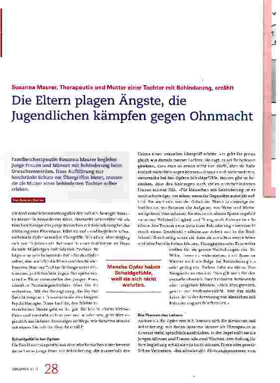 Vorschauseite 1: Die Eltern plagen Ängste, die Jugendlichen kämpfen gegen Ohnmacht