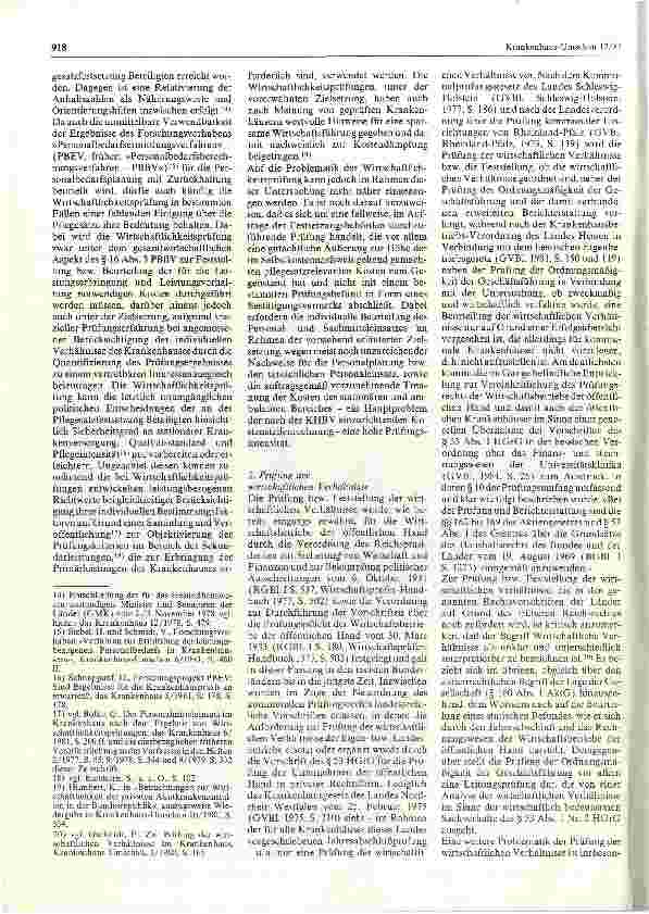 Vorschauseite 3: Zur Prüfung der Ordnungsmäßigkeit der Geschäftsführung öffentlicher Krankenhäuser im Rahmen der Jahresabschlußprüfung
