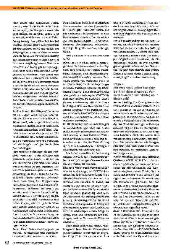 Vorschauseite 6: Versorgung von Menschen mit chronischen Wunden in Zeiten der Pandemie im D-A-CH-Raum