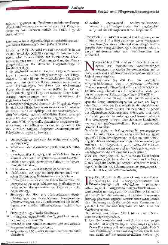 Vorschauseite 2: Die Novellierung des SGB XI durch das Pflegeleistungs-Ergänzungsgesetz (PflEG)