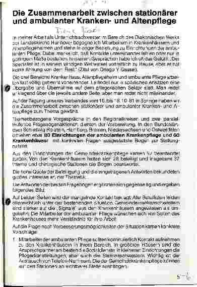 Vorschauseite 1: Die Zusammenarbeit zwischen stationärer und ambulanter Krankenund Altenpflege