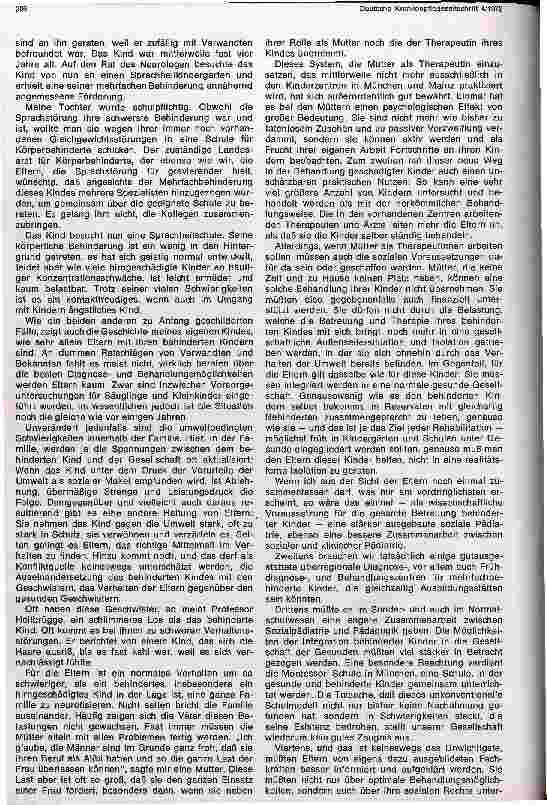 Vorschauseite 6: Das behinderte Kind in der Gesellschaft - aus der Sicht der Eltern
