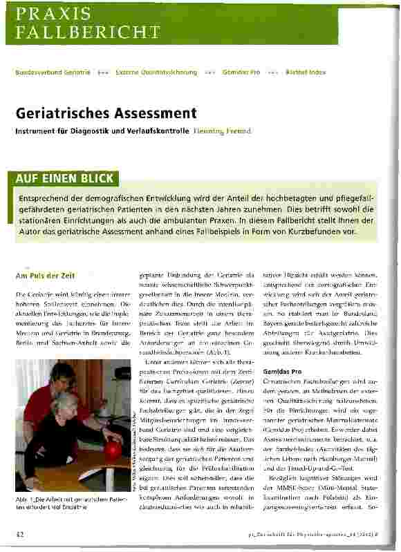 Vorschauseite 1: Geriatrisches Assessment