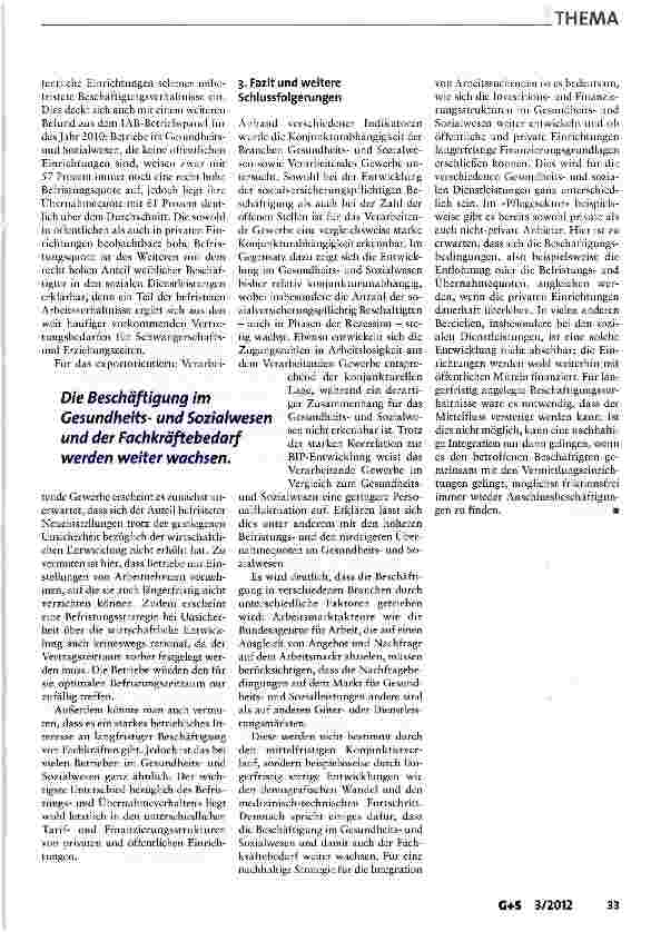 Vorschauseite 5: Zur Konjunkturunabhängigkeit des Gesundheitsund Sozialwesens