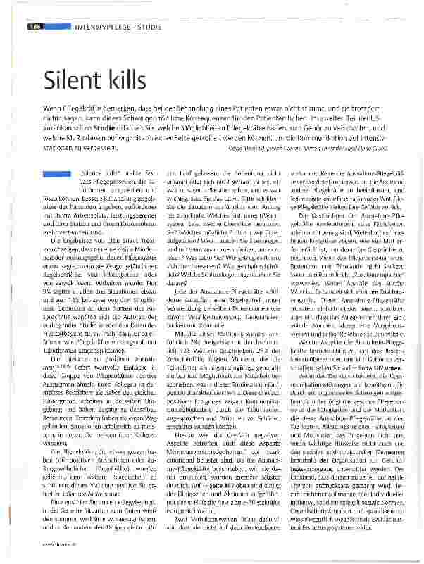 Vorschauseite 1: Silent kills