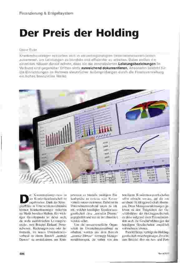 Vorschauseite 1: Der Preis der Holding