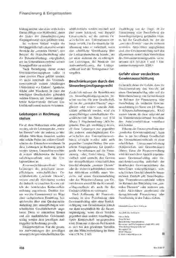 Vorschauseite 3: Der Preis der Holding