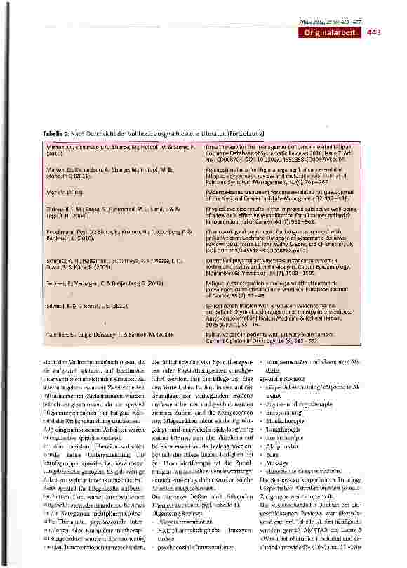 Vorschauseite 5: Was hilft wirklich bei tumorbedingter Fatigue? Ein Überblick über systematische Übersichtsarbeiten