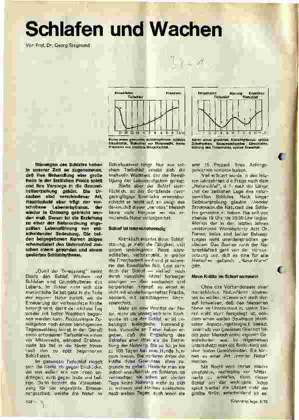 Vorschauseite 1: Schlafen und Wachen