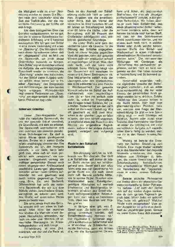 Vorschauseite 2: Schlafen und Wachen
