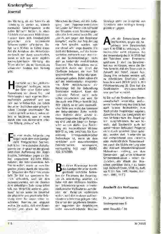 Vorschauseite 2: Die Angeklagte war Fachschwester für Anästhesie und Intensivpflege