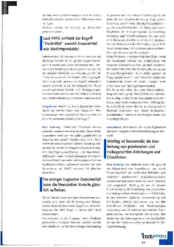 Vorschauseite 3: Neues HMG, neue Verantwortlichkeiten für das Spital