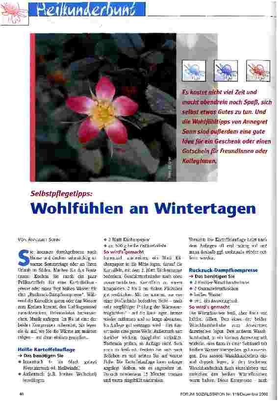 Vorschauseite 1: Wohlfühlen an Wintertagen