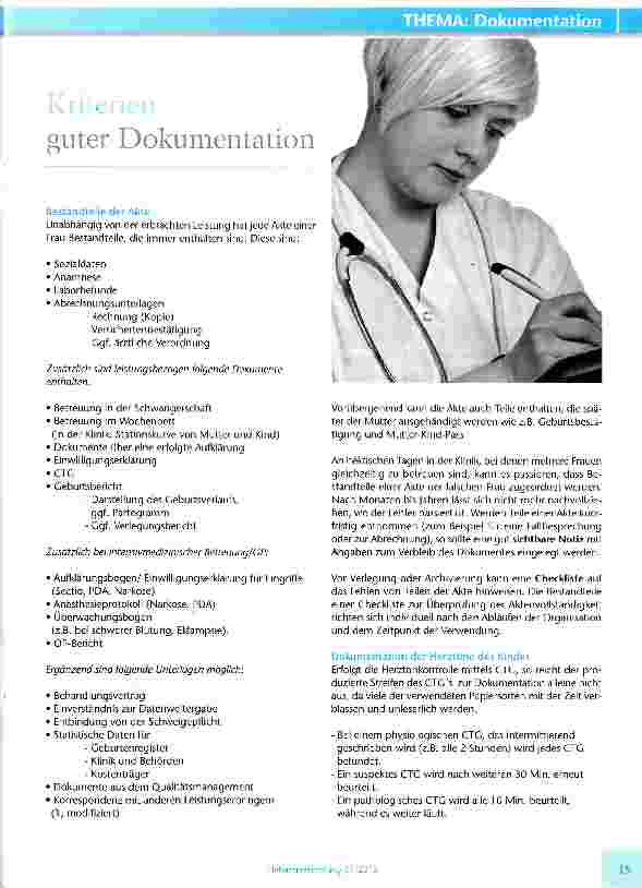 Vorschauseite 3: Kriterien guter Dokumentation