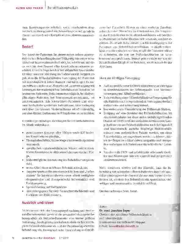 Vorschauseite 3: Frührehabilitation im Akutkrankenhaus