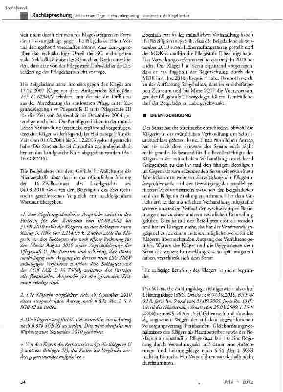 Vorschauseite 4: Vollstationäre Pflege - Höherstufungsantrag -Zuordnung in die Pflegeklasse IMSGBXI §84 Abs. 2, §87a Abs. 2