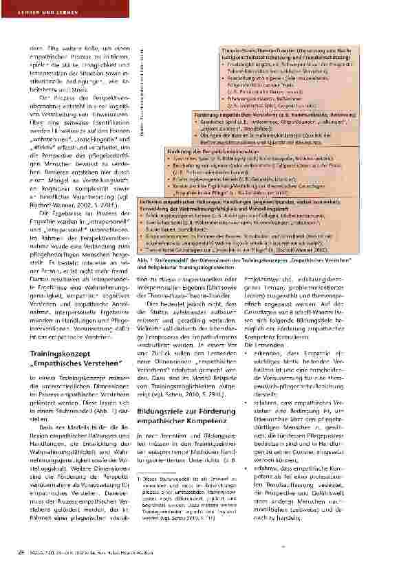 Vorschauseite 2: Empathie lehren und lernen Einführung in ein Trainingskonzept zur Förderung emphathischer Kompetenz in der pflegerischen Bildung