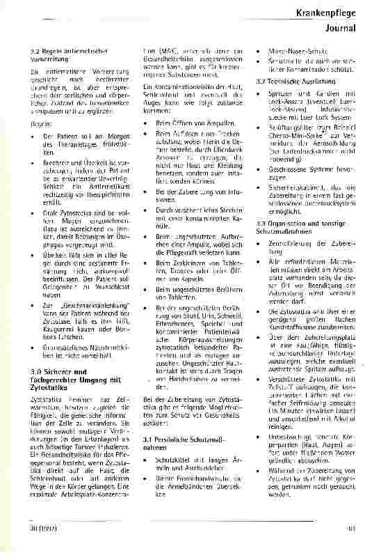 Vorschauseite 2: Pflege bei zytostatischer Tumorbehandlung