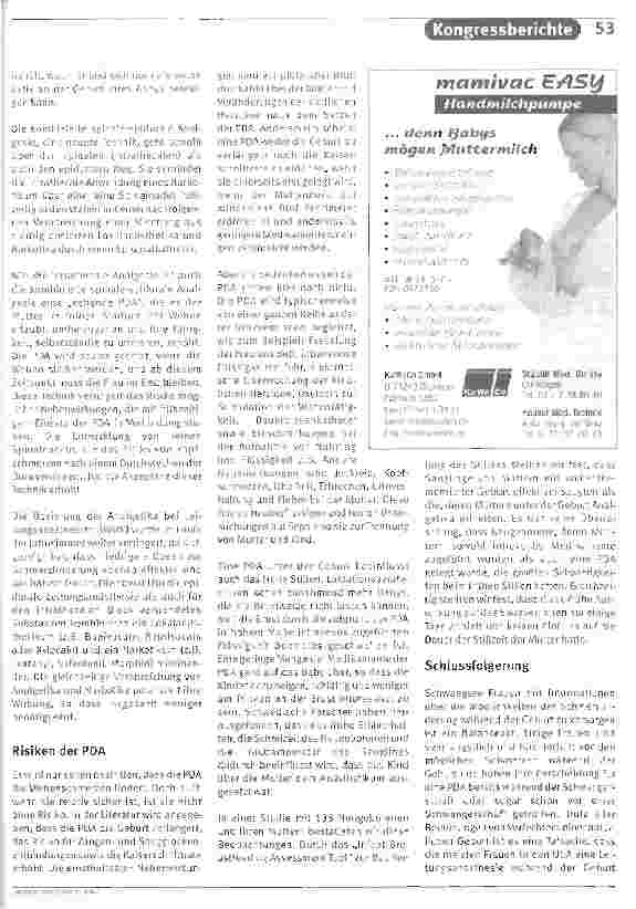 Vorschauseite 2: Stillen nach PeriduralanästhesieVortrag von Janice M. Riordan EdD, ARNP, IBCLC, FAAN (Übersetzungstext)