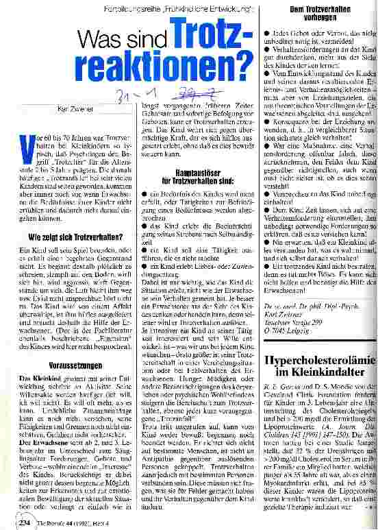Vorschauseite 1: Was sind Trotzreaktionen