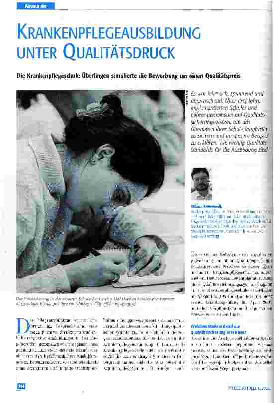 Vorschauseite 1: Krankenpflegeausbildung unter Qualitätsdruck