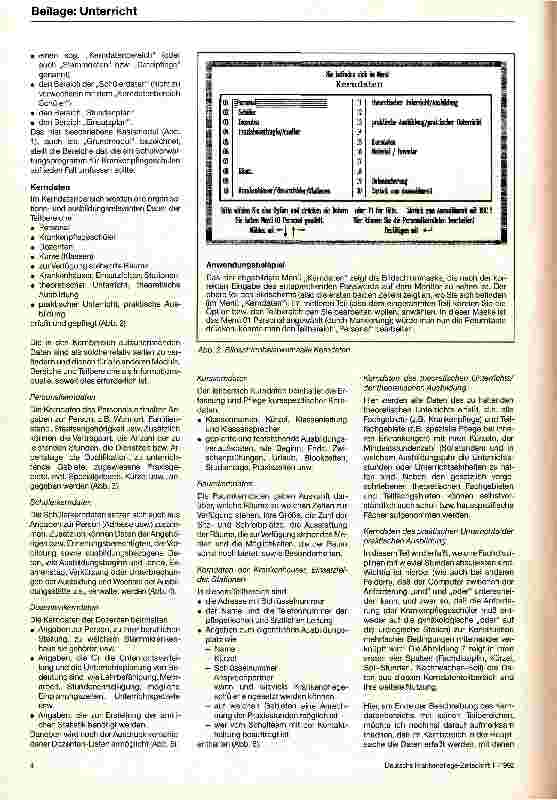 Vorschauseite 3: Computer in Krankenund Kinderkrankenpflegeschulen Anwendungen einer EDV-Anlage in Krankenpflegeschulen