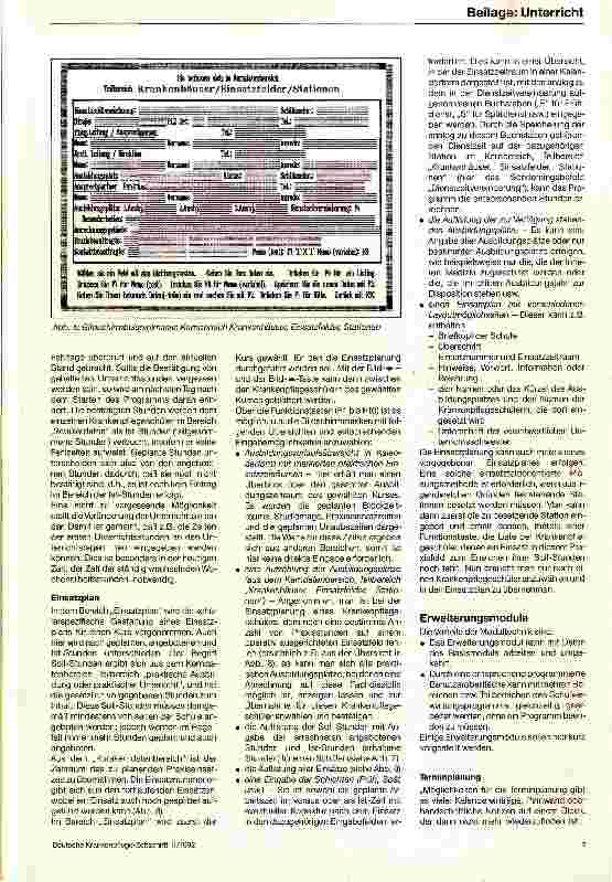 Vorschauseite 6: Computer in Krankenund Kinderkrankenpflegeschulen Anwendungen einer EDV-Anlage in Krankenpflegeschulen