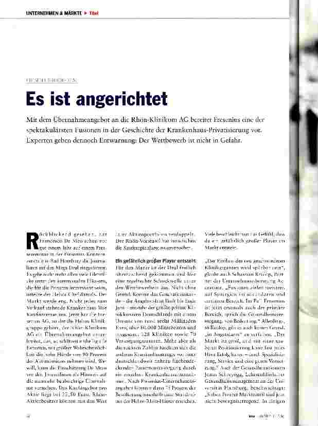 Vorschauseite 1: Es ist angerichtet