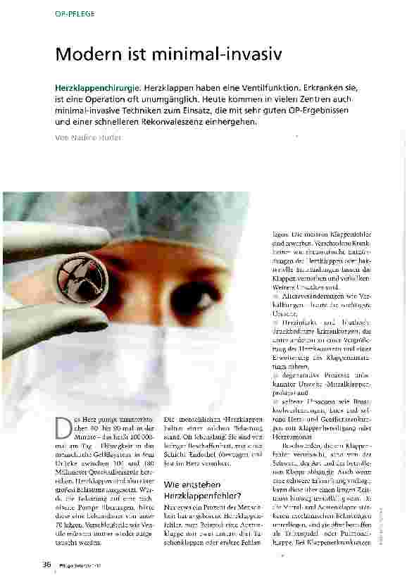 Vorschauseite 1: Modern ist minimal-invasiv