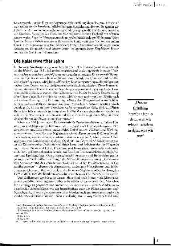 Vorschauseite 2: Den Traum von der Pflege wahrmachen Florence Nightingales Vermächtnis