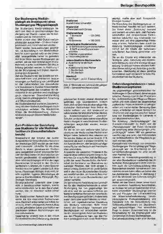 Vorschauseite 2: Qualifizierung der Lehrerinnen und Lehrer an pflegeberufsbildenden Schulen - Studiengang Medizinpädagogik/Pflegepädagogik in Berlin