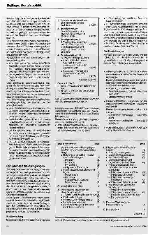 Vorschauseite 3: Qualifizierung der Lehrerinnen und Lehrer an pflegeberufsbildenden Schulen - Studiengang Medizinpädagogik/Pflegepädagogik in Berlin