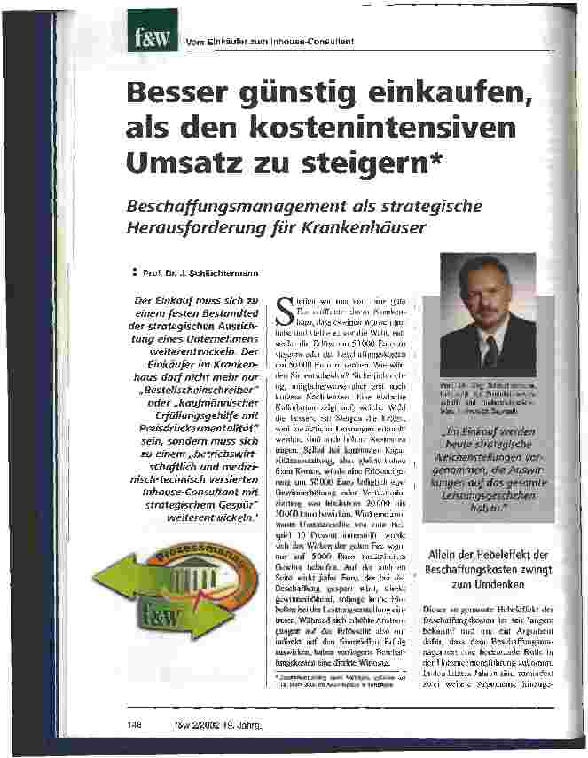 Vorschauseite 1: Besser günstig einkaufen, als den kostenintensiven Umsatz zu steigern