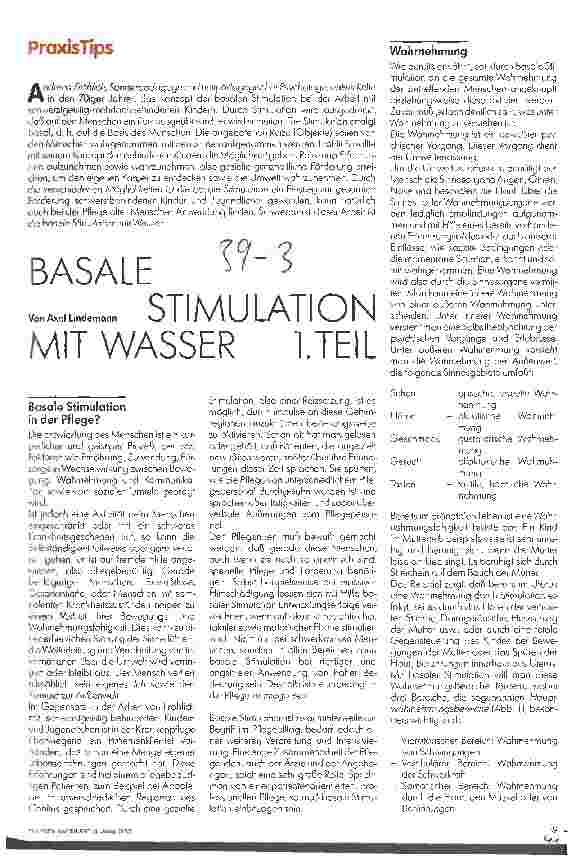 Vorschauseite 1: Basale Stimulation mit Wasser 1. Teil