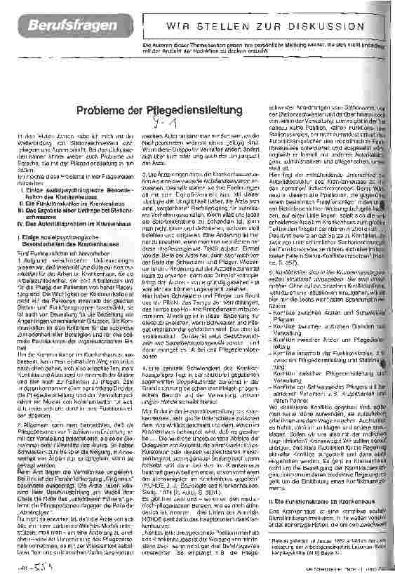 Vorschauseite 1: Probleme der Pflegedienstleitung