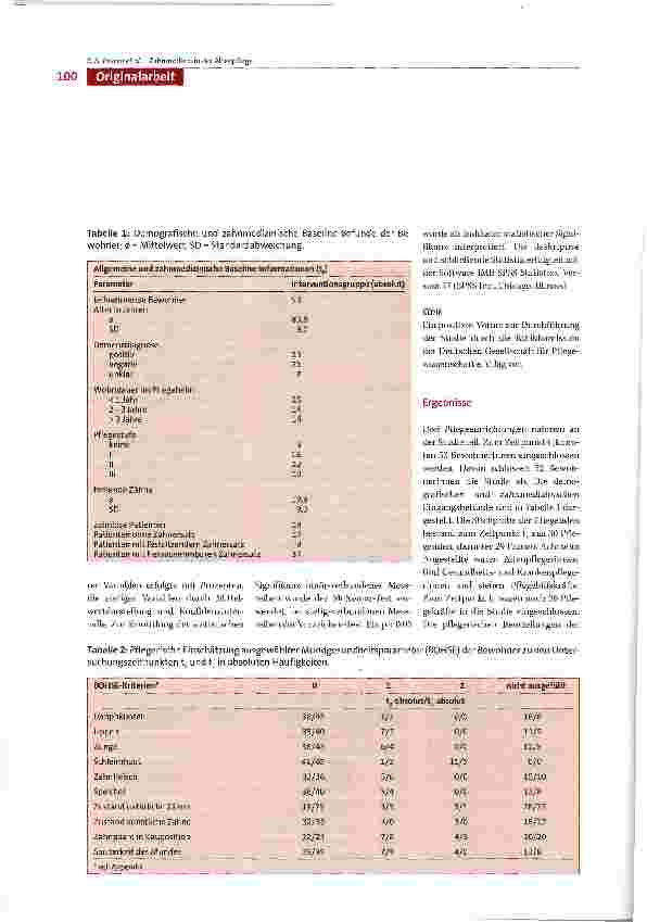 Vorschauseite 4: Verbesserung der zahnmedizinischen Betreuung in der Altenpflege durch Schulungen von Pflegekräften