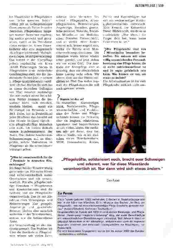 Vorschauseite 2: Gute Pflege ist ein Menschenrecht