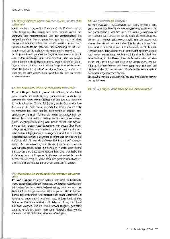 Vorschauseite 2: Motivation aus Sicht von Praxisanleitenden