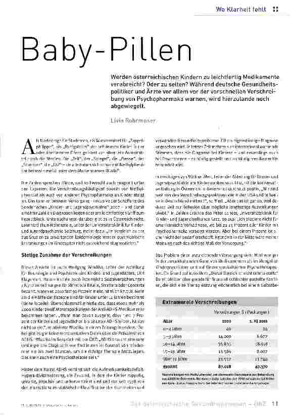 Vorschauseite 1: Baby-Pillen