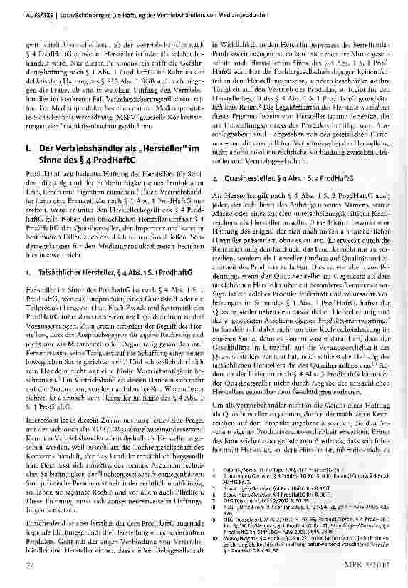 Vorschauseite 2: Die Haftung des Vertriebshändlers von Medizinprodukten