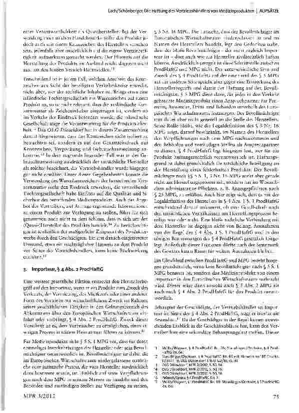 Vorschauseite 3: Die Haftung des Vertriebshändlers von Medizinprodukten
