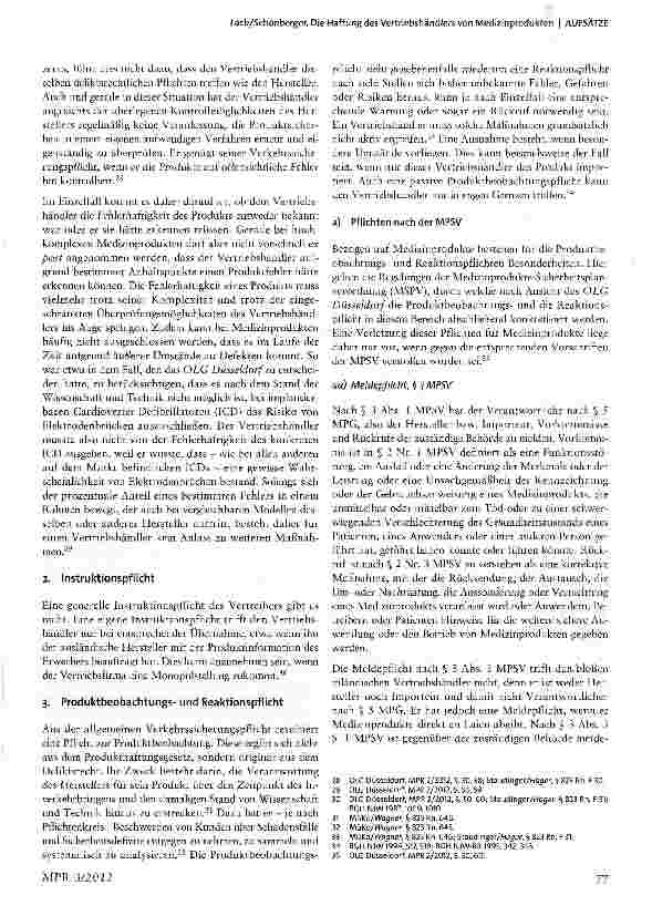 Vorschauseite 5: Die Haftung des Vertriebshändlers von Medizinprodukten