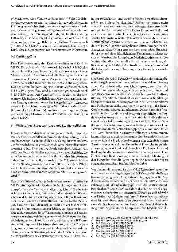 Vorschauseite 6: Die Haftung des Vertriebshändlers von Medizinprodukten