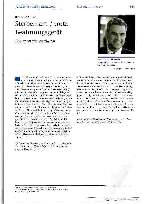Vorschauseite 1: Sterben am / trotz Beatmungsgerät