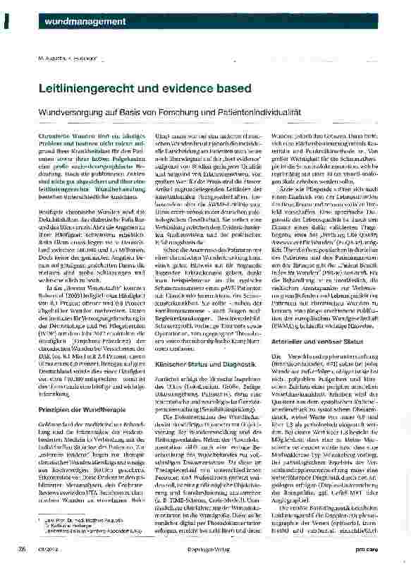 Vorschauseite 1: Leitliniengerecht und evidence based
