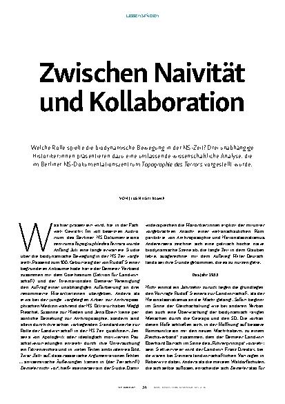 Vorschauseite 1: Zwischen Naivität und Kollaboration