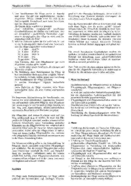 Vorschauseite 4: Professionalisierung der Pflege mit oder ohne Selbstverwaltung?